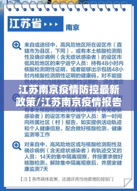 江苏南京疫情防控最新政策/江苏南京疫情报告