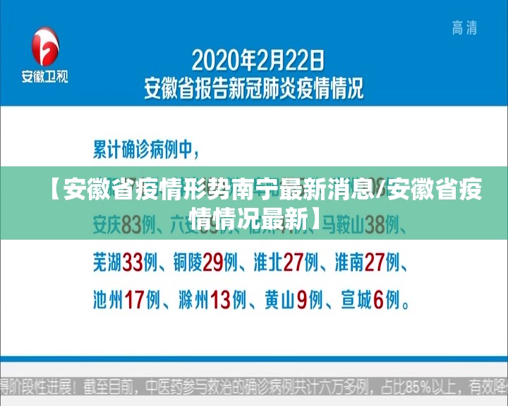 【安徽省疫情形势南宁最新消息/安徽省疫情情况最新】