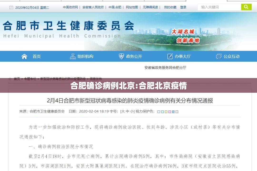 合肥确诊病例北京:合肥北京疫情