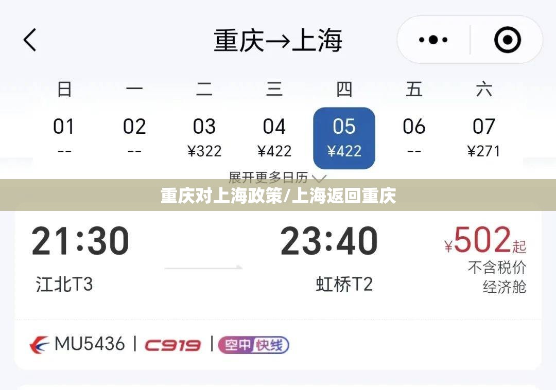 重庆对上海政策/上海返回重庆