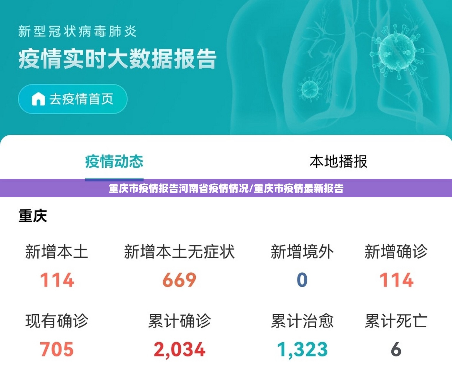 重庆市疫情报告河南省疫情情况/重庆市疫情最新报告