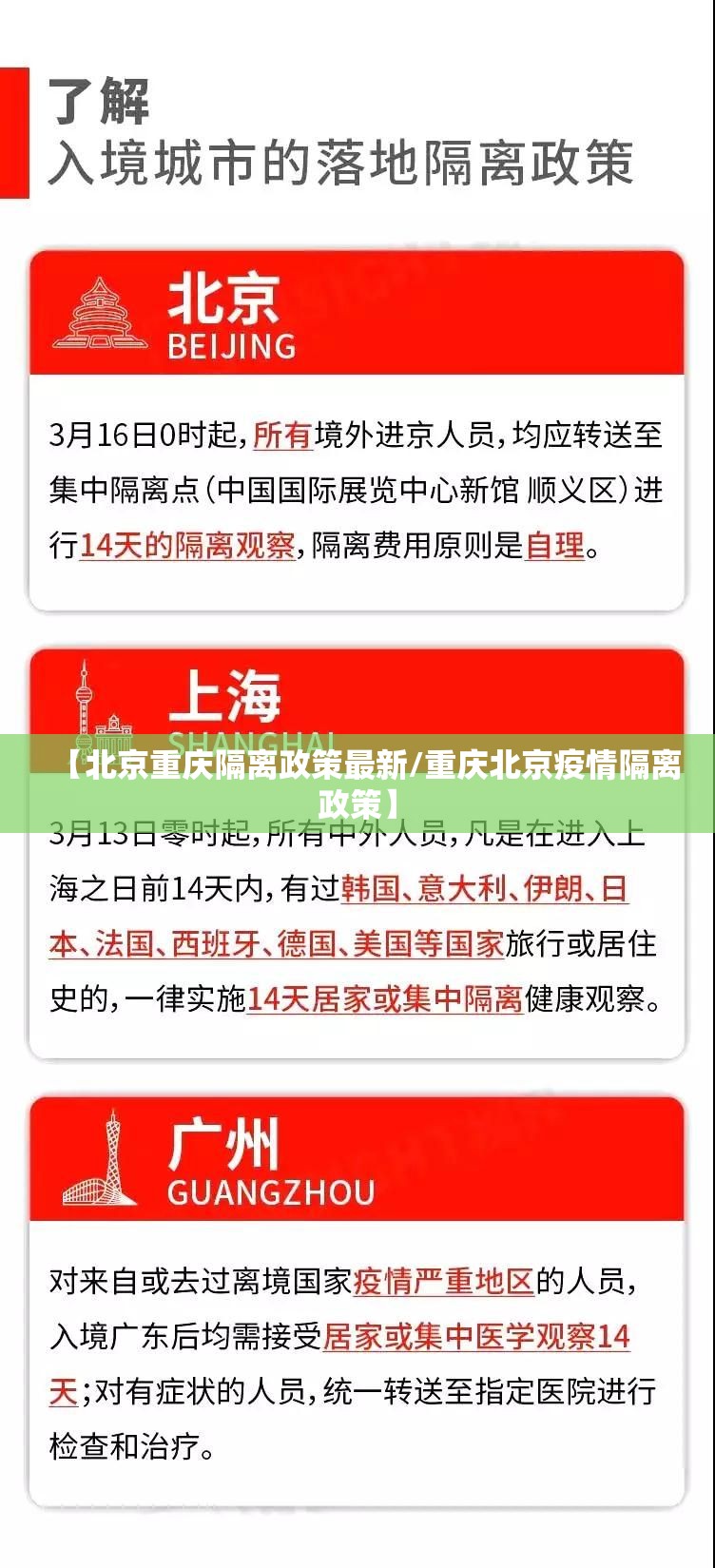 【北京重庆隔离政策最新/重庆北京疫情隔离政策】