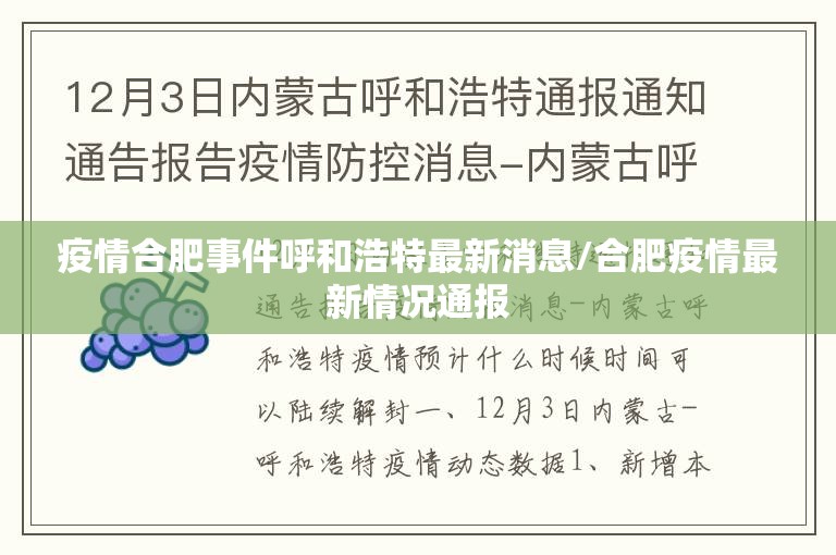 疫情合肥事件呼和浩特最新消息/合肥疫情最新情况通报