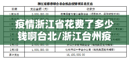 疫情浙江省花费了多少钱啊台北/浙江台州疫情补助
