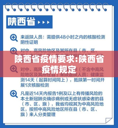 陕西省疫情要求:陕西省疫情规定