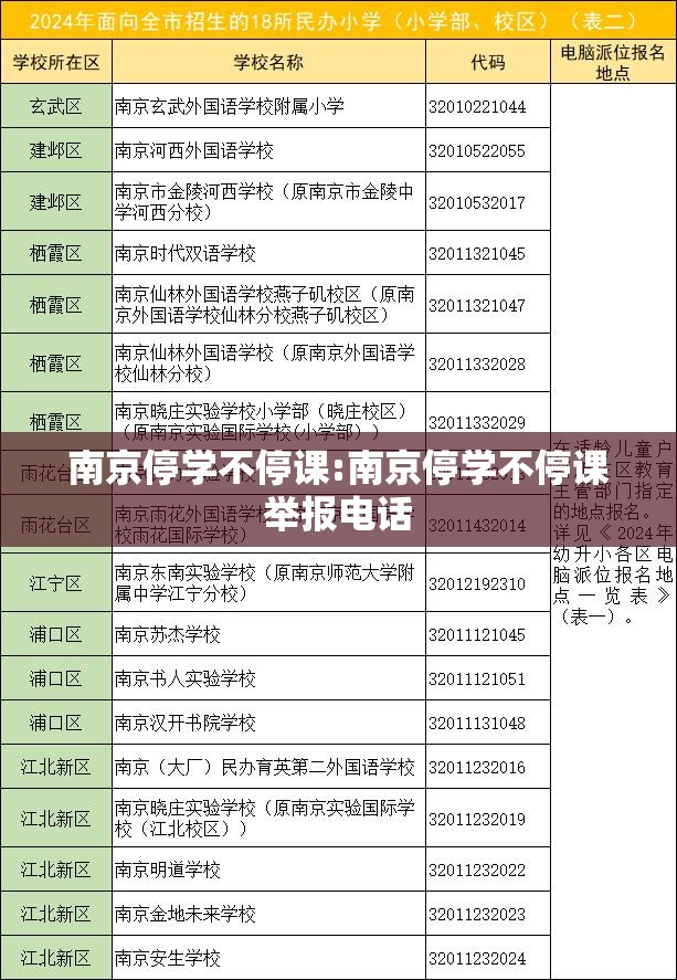 南京停学不停课:南京停学不停课举报电话