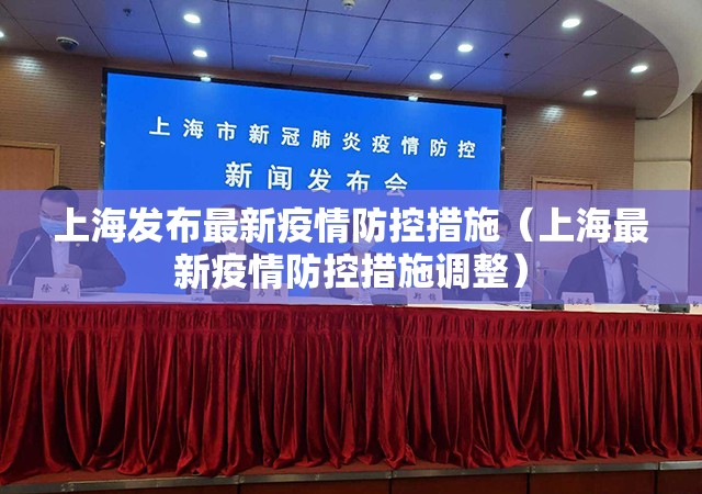 上海发布最新疫情防控措施（上海最新疫情防控措施调整）