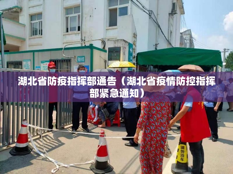 湖北省防疫指挥部通告（湖北省疫情防控指挥部紧急通知）