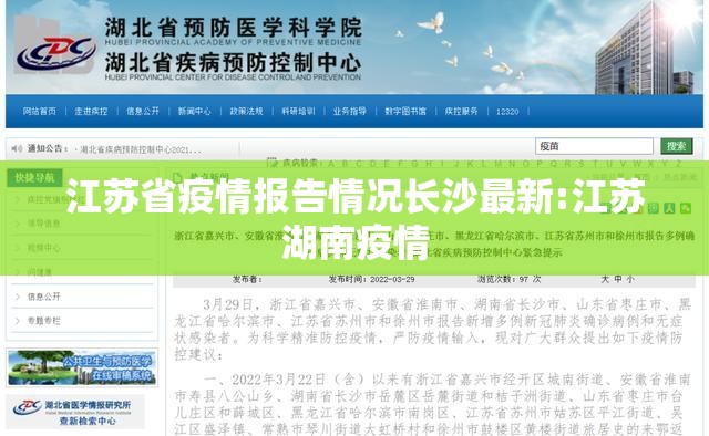 江苏省疫情报告情况长沙最新:江苏湖南疫情