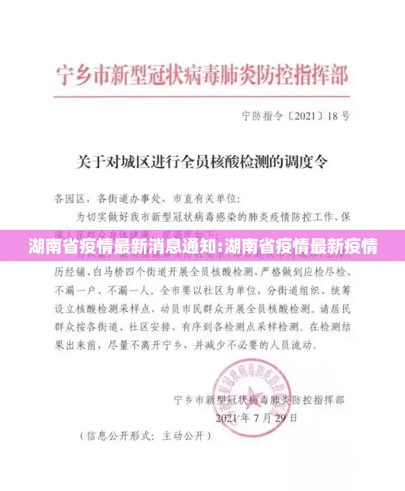 湖南省疫情最新消息通知:湖南省疫情最新疫情