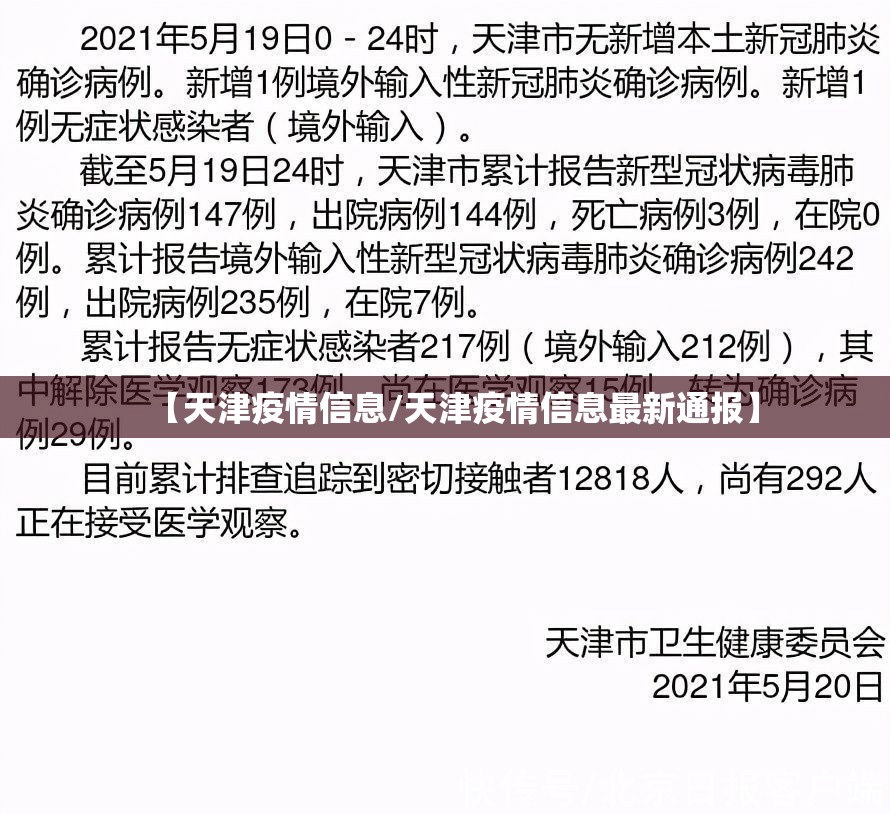 【天津疫情信息/天津疫情信息最新通报】