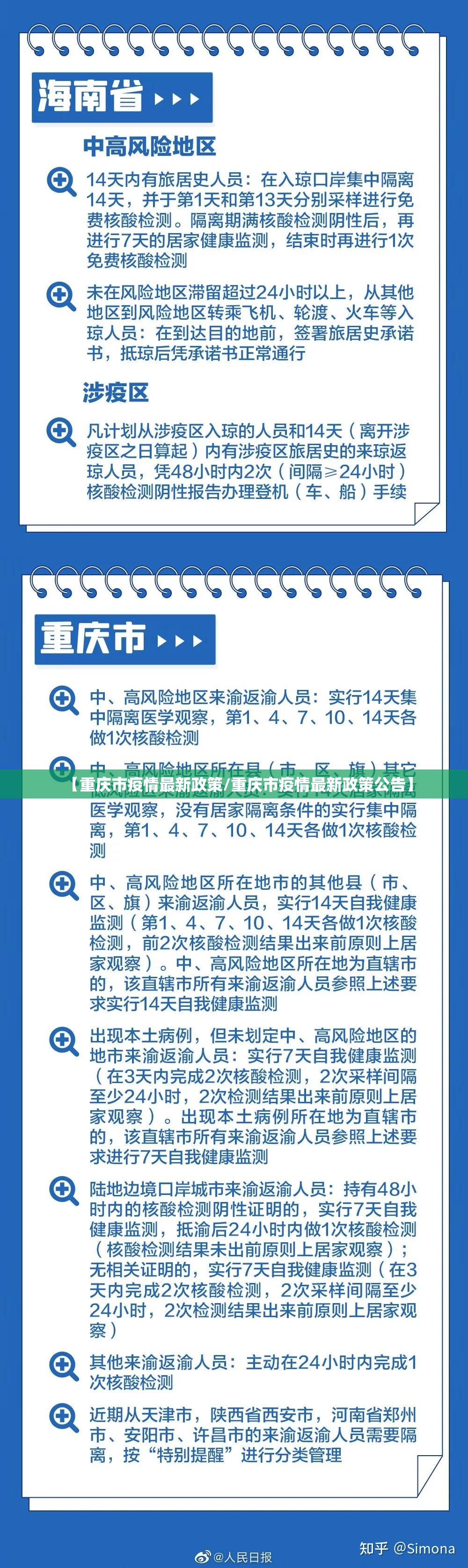 【重庆市疫情最新政策/重庆市疫情最新政策公告】