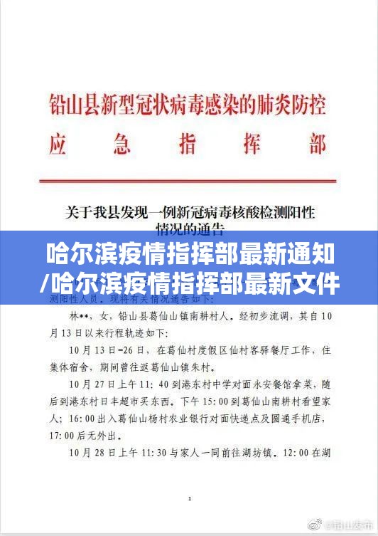 哈尔滨疫情指挥部最新通知/哈尔滨疫情指挥部最新文件