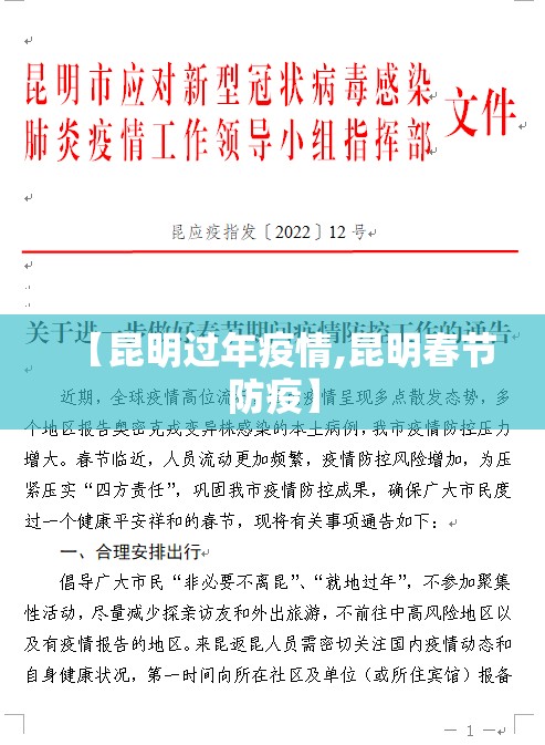 【昆明过年疫情,昆明春节防疫】