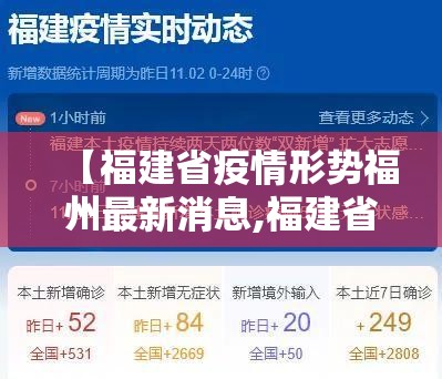 【福建省疫情形势福州最新消息,福建省疫情最新消息报告】