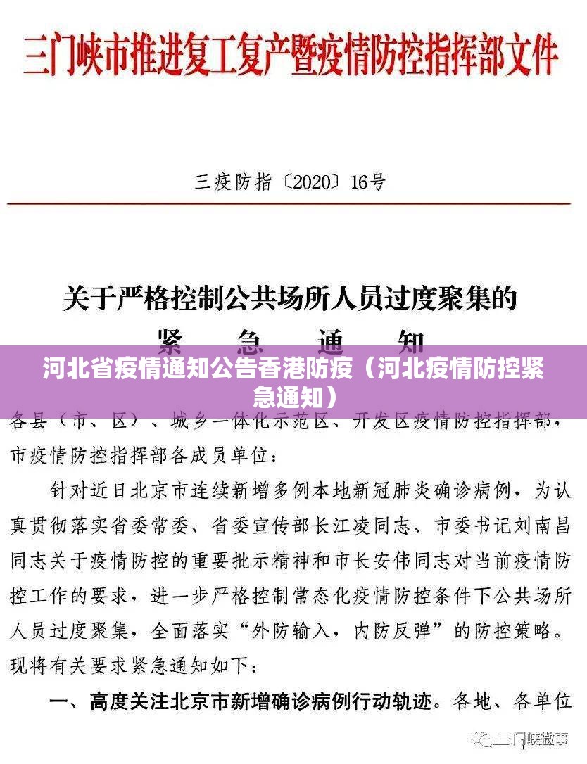 河北省疫情通知公告香港防疫（河北疫情防控紧急通知）