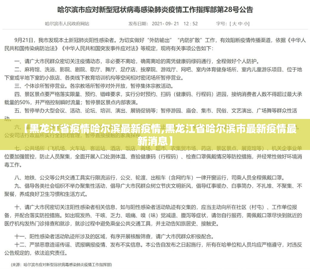 【黑龙江省疫情哈尔滨最新疫情,黑龙江省哈尔滨市最新疫情最新消息】