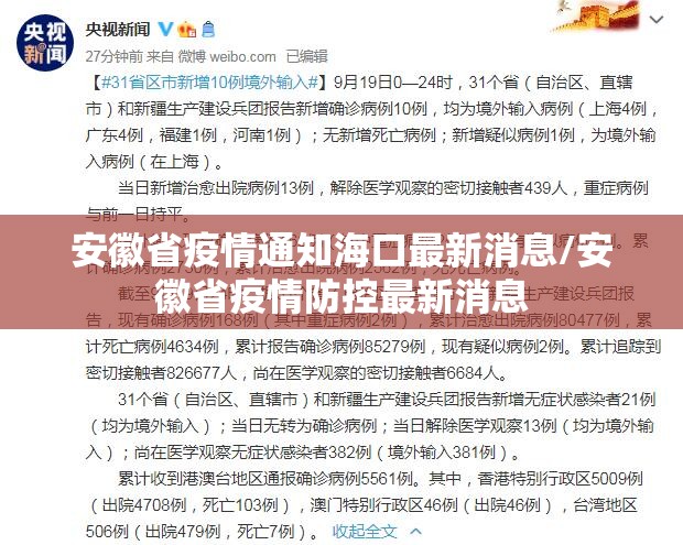 安徽省疫情通知海口最新消息/安徽省疫情防控最新消息
