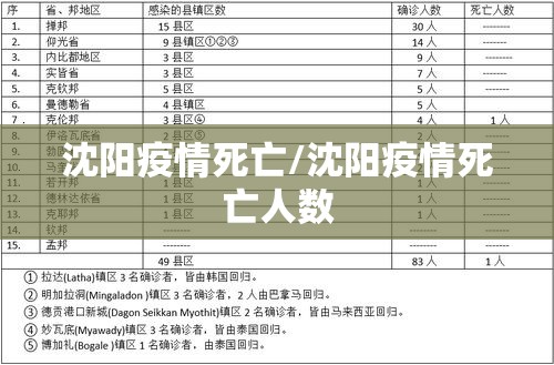 沈阳疫情死亡/沈阳疫情死亡人数