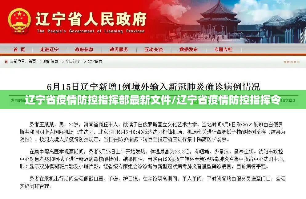 辽宁省疫情防控指挥部最新文件/辽宁省疫情防控指挥令