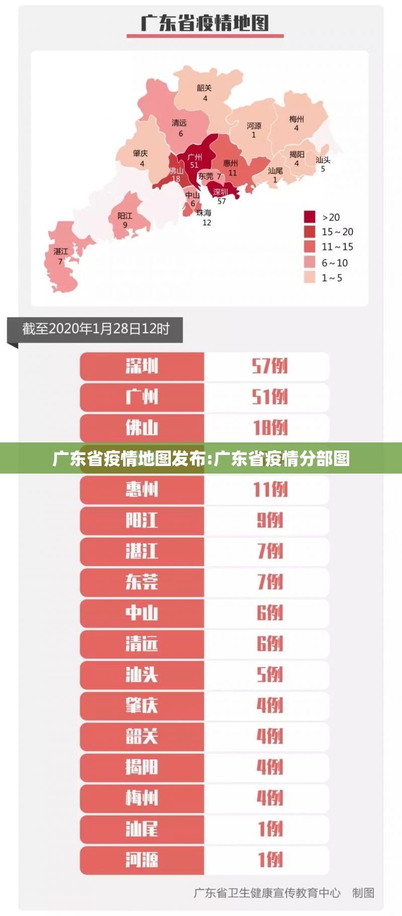 广东省疫情地图发布:广东省疫情分部图