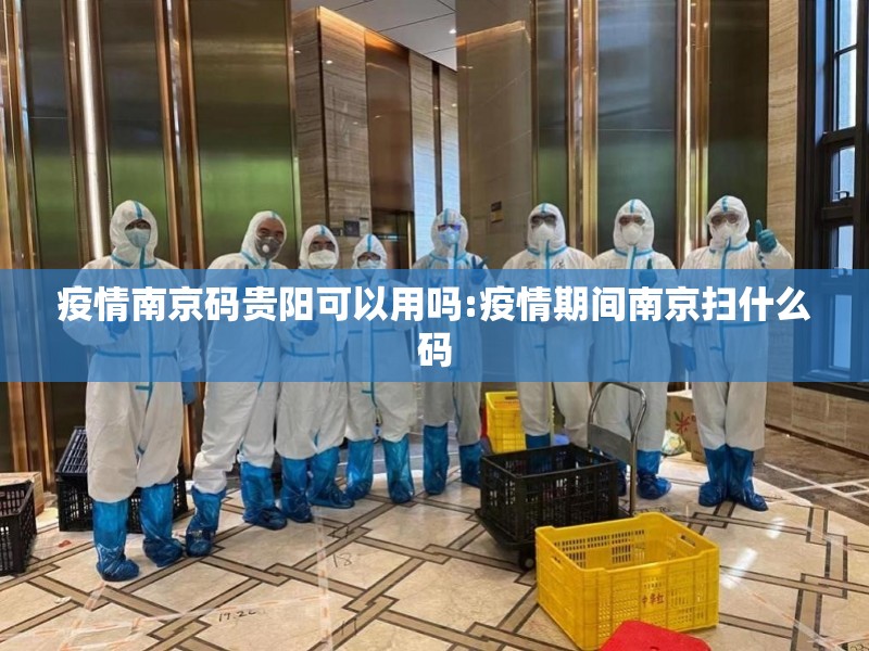 疫情南京码贵阳可以用吗:疫情期间南京扫什么码