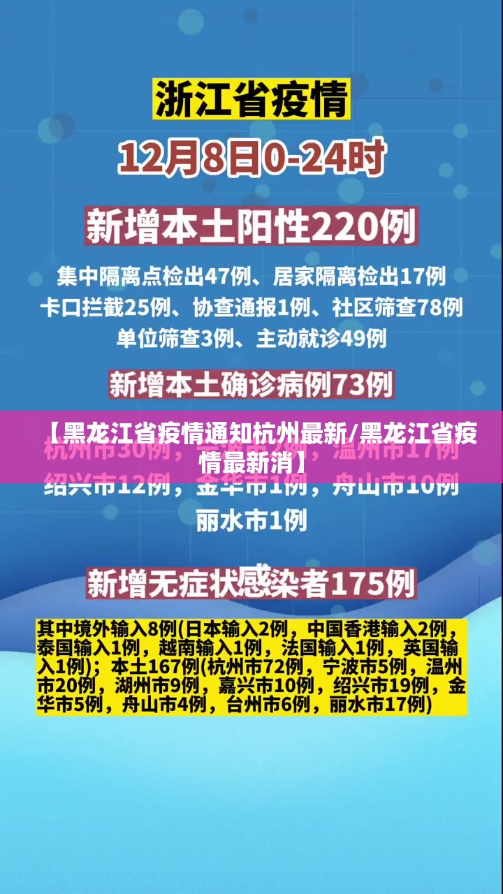 【黑龙江省疫情通知杭州最新/黑龙江省疫情最新消】