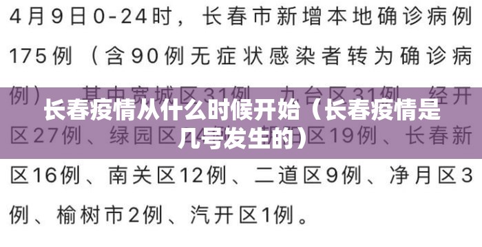 长春疫情从什么时候开始（长春疫情是几号发生的）