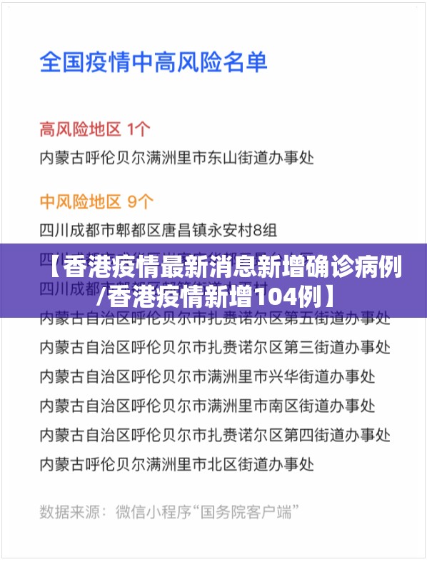 【香港疫情最新消息新增确诊病例/香港疫情新增104例】