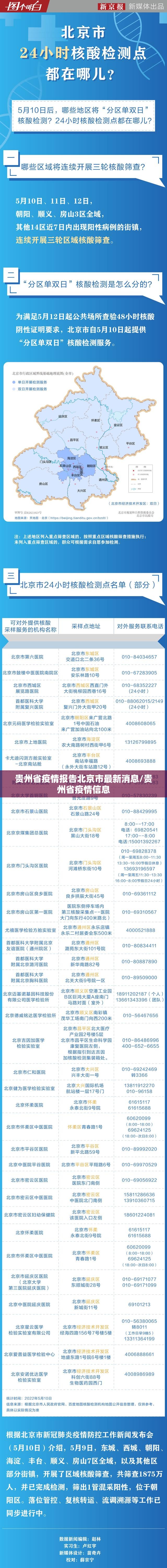 贵州省疫情报告北京市最新消息/贵州省疫情信息
