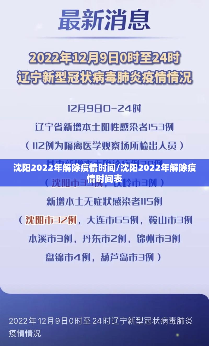 沈阳2022年解除疫情时间/沈阳2022年解除疫情时间表