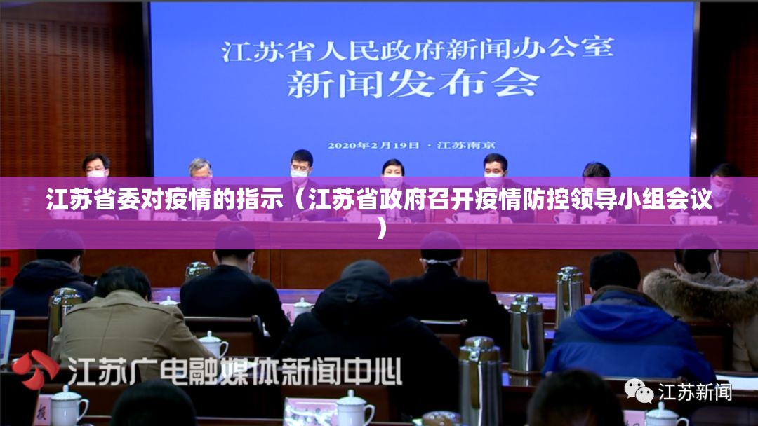 江苏省委对疫情的指示（江苏省政府召开疫情防控领导小组会议）