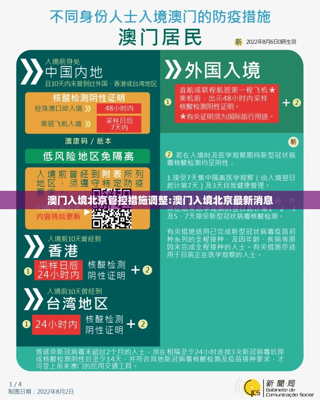 澳门入境北京管控措施调整:澳门入境北京最新消息
