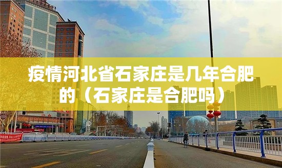 疫情河北省石家庄是几年合肥的（石家庄是合肥吗）