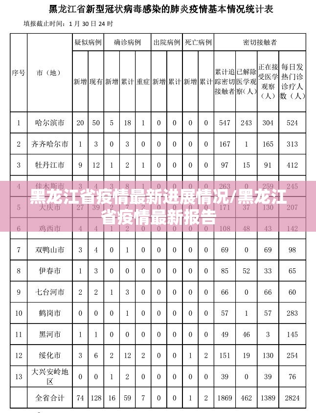 黑龙江省疫情最新进展情况/黑龙江省疫情最新报告