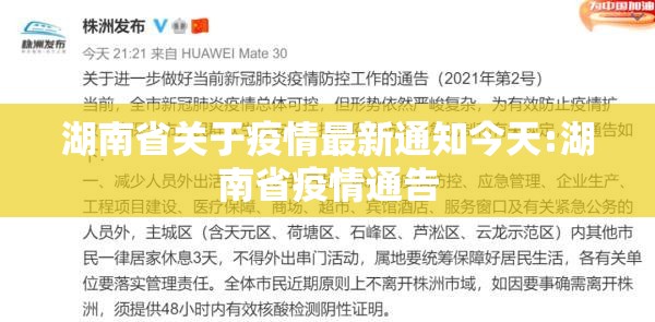 湖南省关于疫情最新通知今天:湖南省疫情通告