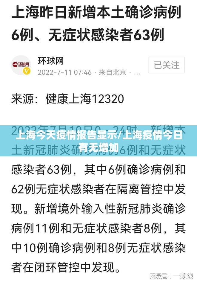上海今天疫情报告显示/上海疫情今日有无增加