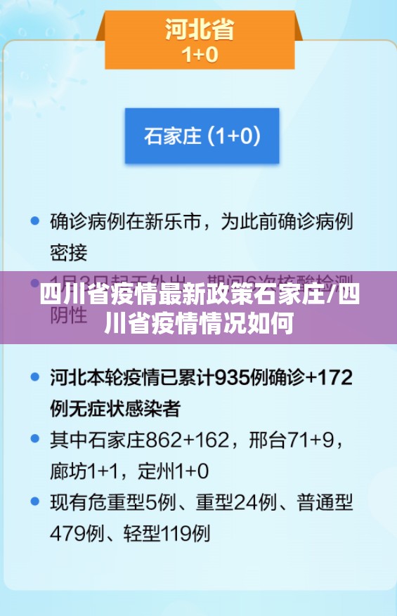 四川省疫情最新政策石家庄/四川省疫情情况如何