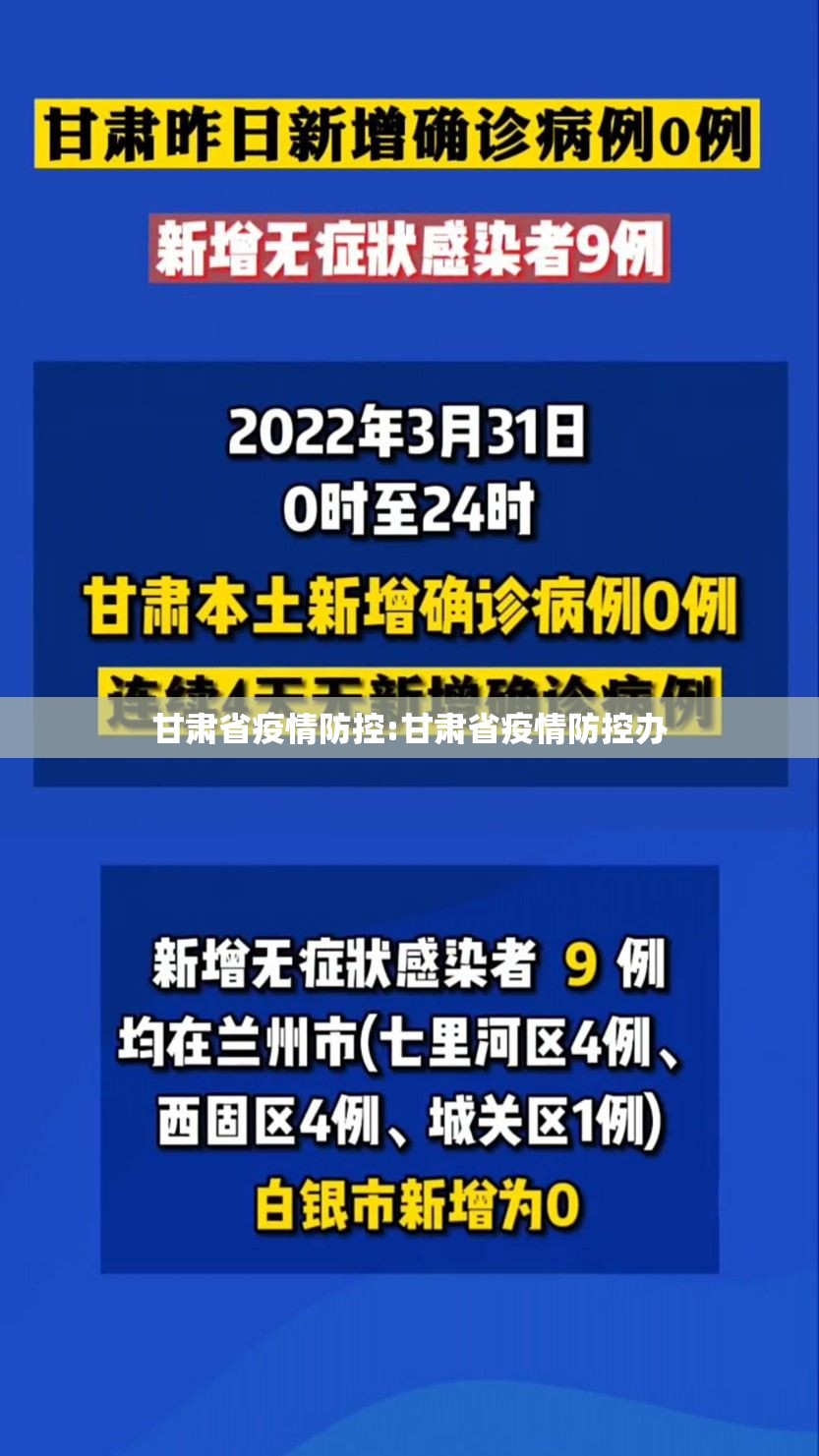 甘肃省疫情防控:甘肃省疫情防控办