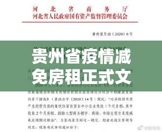 贵州省疫情减免房租正式文件:贵州省疫情期间房租减免文件