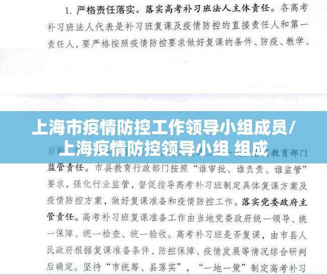 上海市疫情防控工作领导小组成员/上海疫情防控领导小组 组成