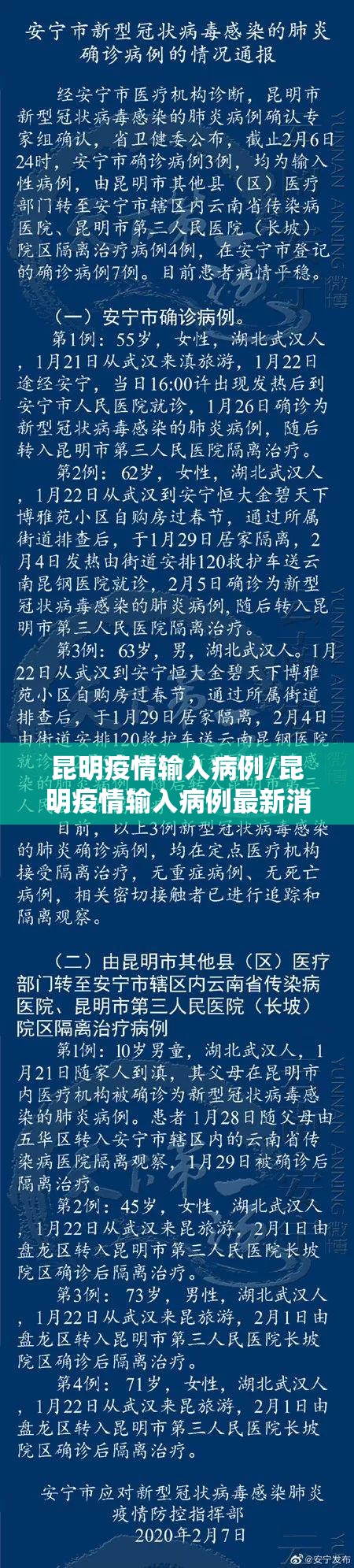昆明疫情输入病例/昆明疫情输入病例最新消息