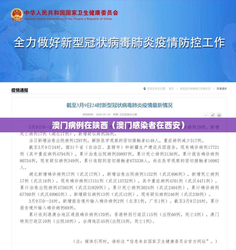 澳门病例在陕西（澳门感染者在西安）