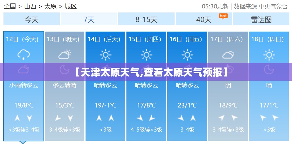 【天津太原天气,查看太原天气预报】