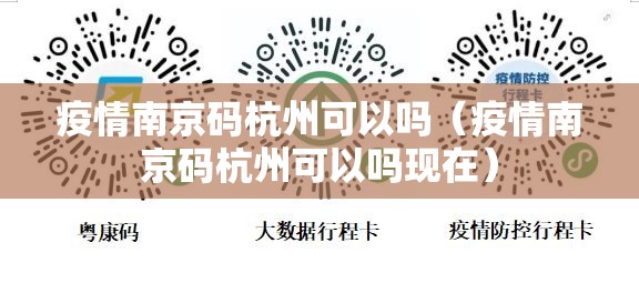 疫情南京码杭州可以吗（疫情南京码杭州可以吗现在）