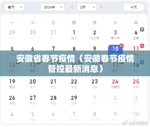 安徽省春节疫情（安徽春节疫情管控最新消息）