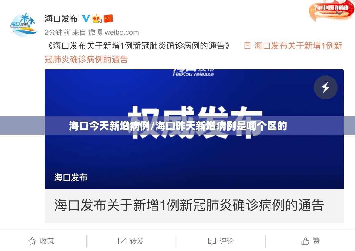 海口今天新增病例/海口昨天新增病例是哪个区的