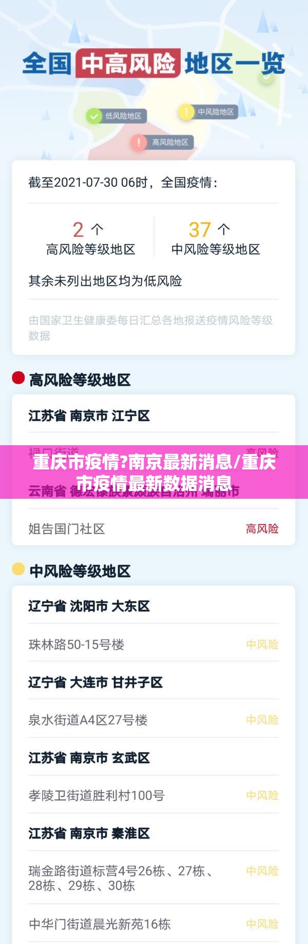 重庆市疫情?南京最新消息/重庆市疫情最新数据消息