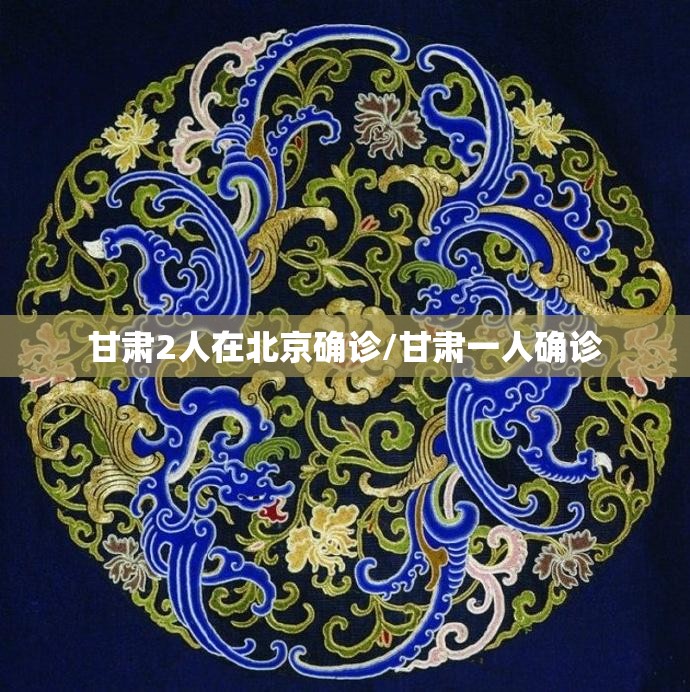 甘肃2人在北京确诊/甘肃一人确诊