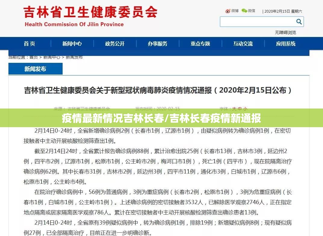 疫情最新情况吉林长春/吉林长春疫情新通报